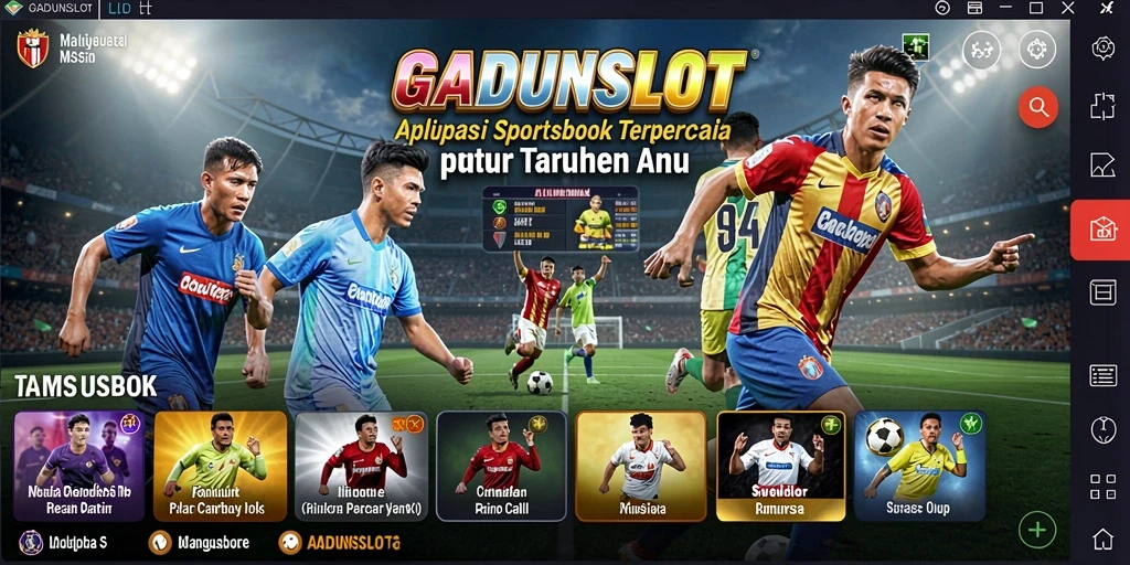 Screenshot GADUNSLOT menampilkan pengalaman taruhan olahraga yang seru dan interaktif.