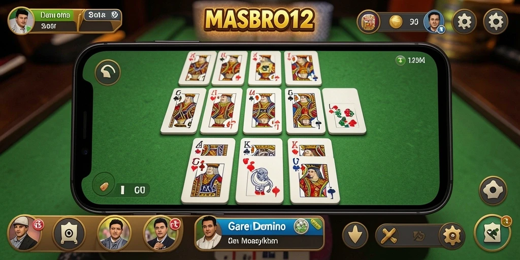 Tampilan menarik dari gameplay Domino di MASBRO12.