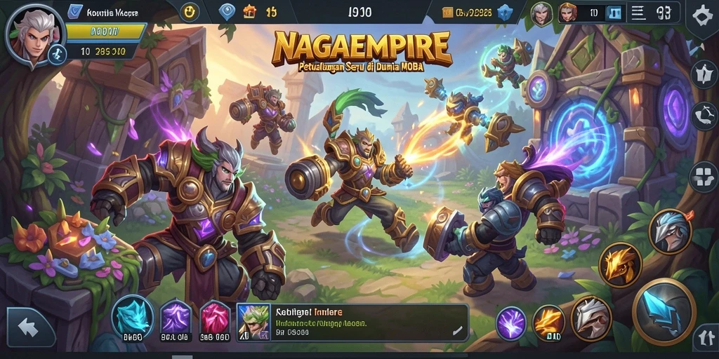 Tangkap aksi seru dalam pertempuran NAGAEMPIRE di layar ponsel.