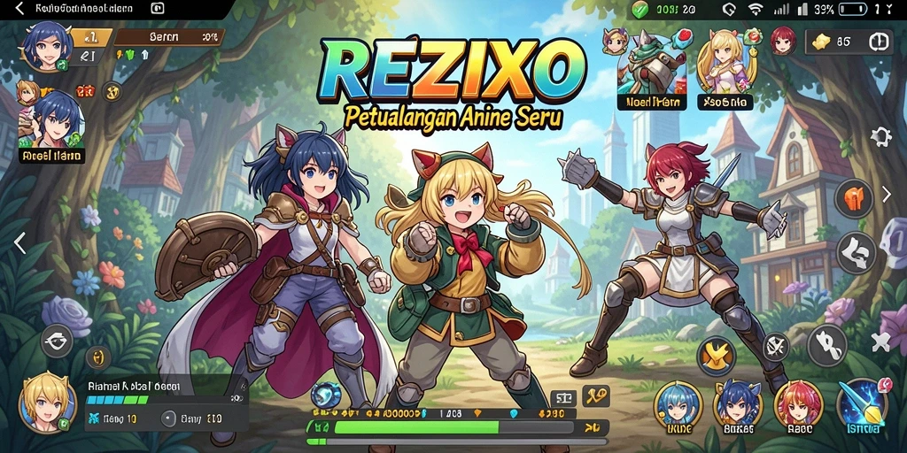 Tampilan gameplay menarik dari REZIXO yang penuh aksi Anime.