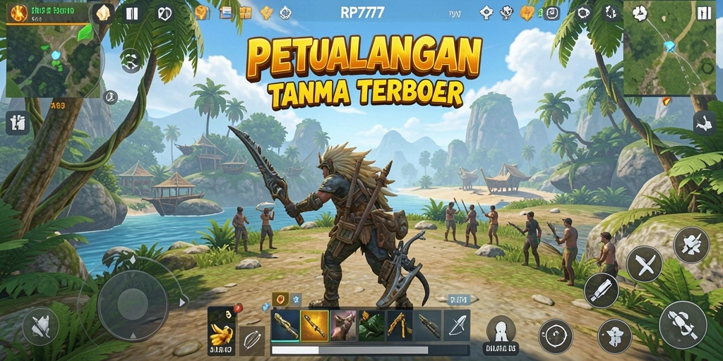 Tangkapan layar gameplay RP777 menampilkan dunia terbuka yang menakjubkan.