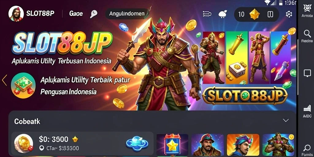 Tampilan utama SLOT88JP menampilkan fitur-fitur Utility yang intuitif.
